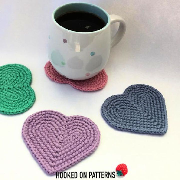 Free Heart Coaster Crochet Pattern