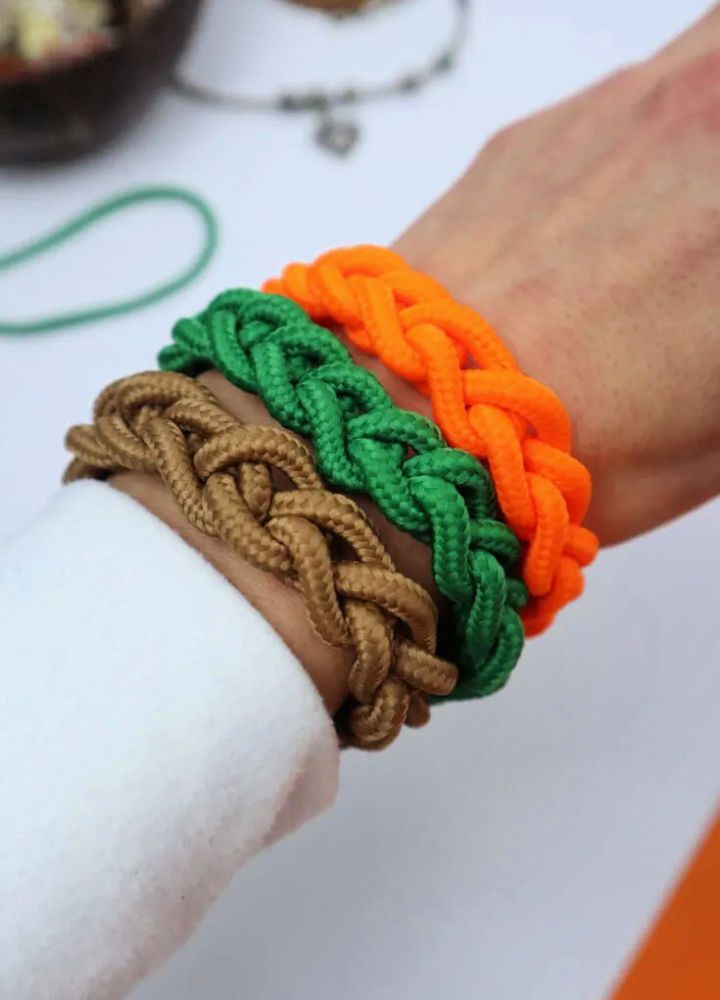Handmade Bracelet Out of Shoelaces