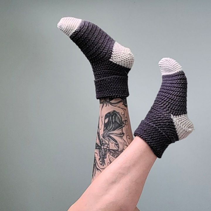 Crocheting Hedgehog Slipper Socks - Free Pattern