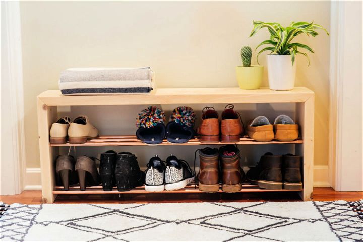Homemade Shoe Storage Bench