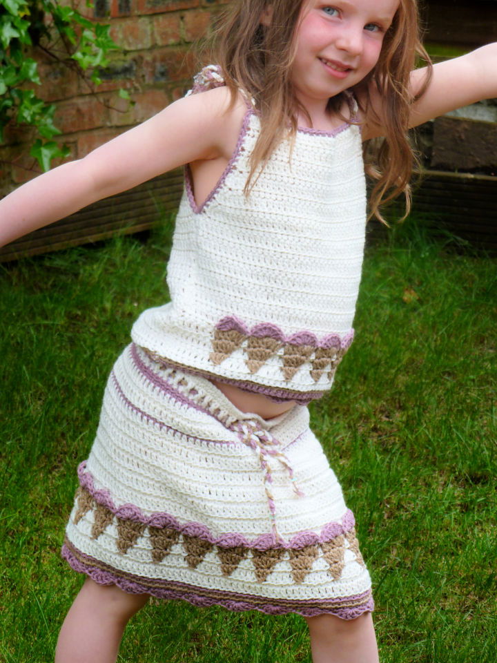 Crochet skirt hotsell for girl