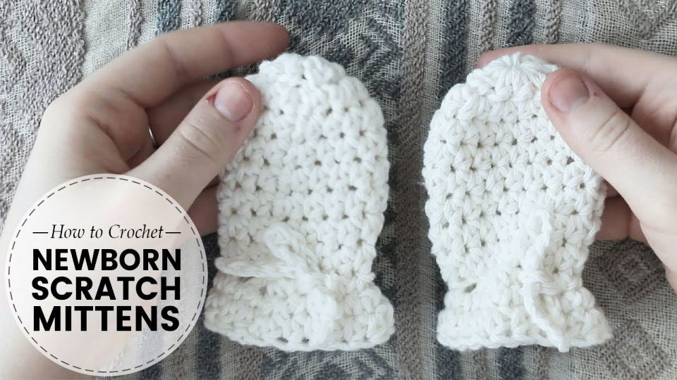 Crochet baby gloves hot sale