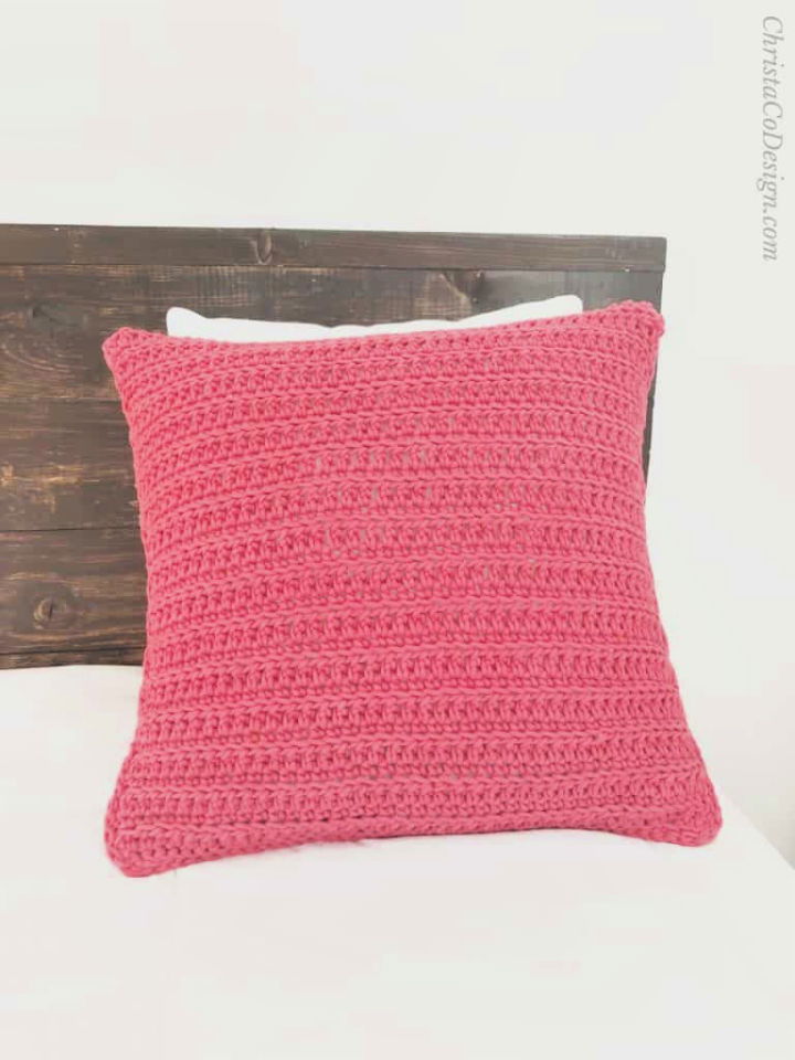 Basket Weave Crochet Pillow - Crazy Cool Crochet