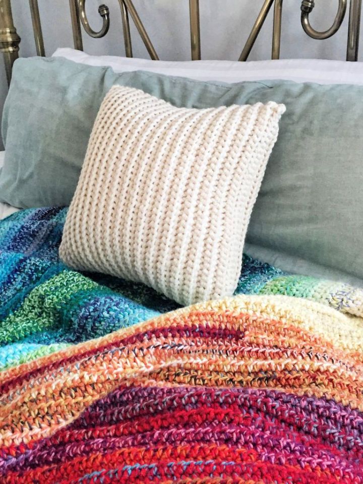 How to Crochet Textured Pillow - Free Pattern