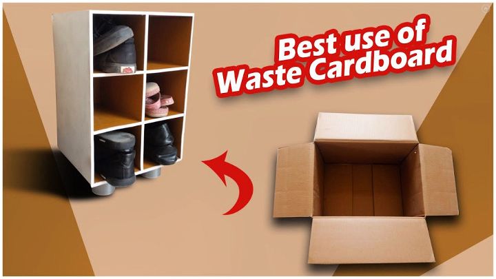 How to Make Shoes Rack With Waste Cardboard