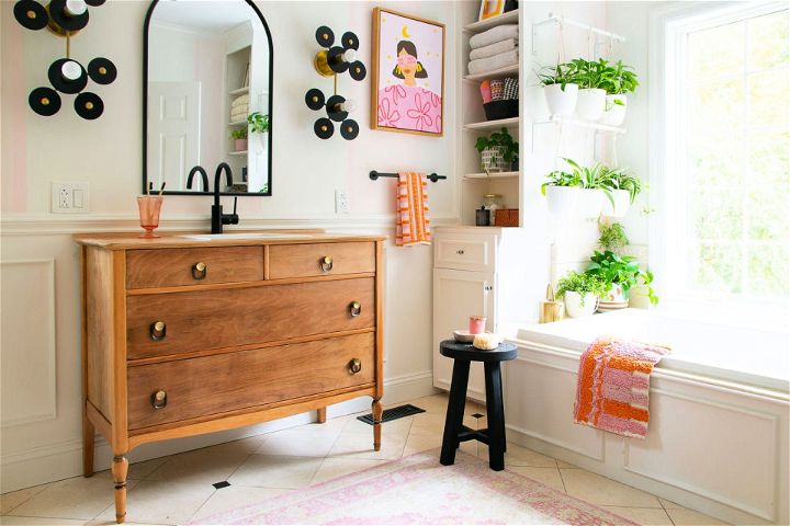 How to Turn a Vintage Dresser Into a Vanity