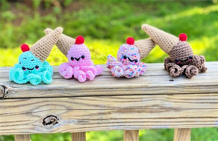 Crochet Ice Cream Octopus Amigurumi Pattern