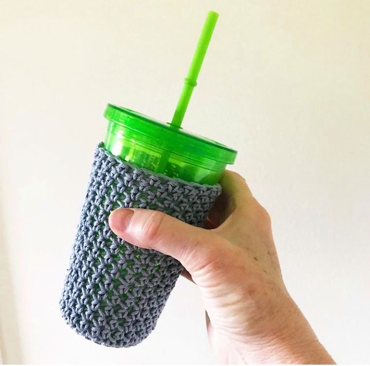 Iced Coffee Cup Cozy Crochet Pattern