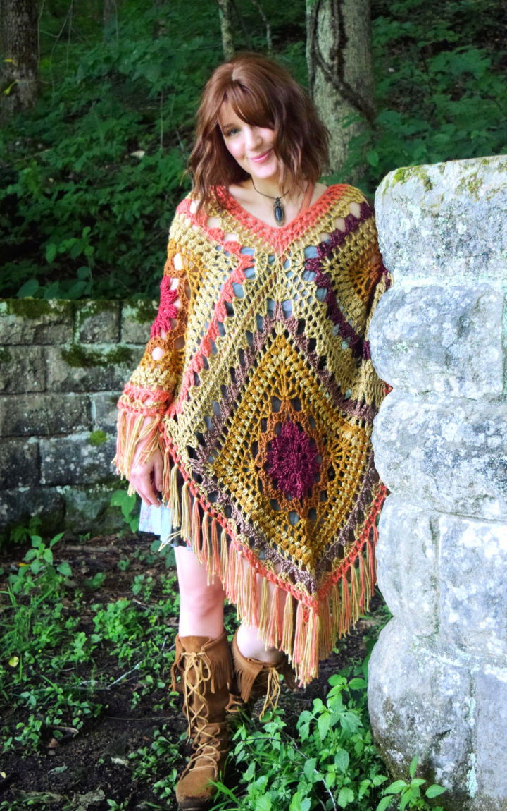 How to Crochet Kismet Poncho - Free Pattern