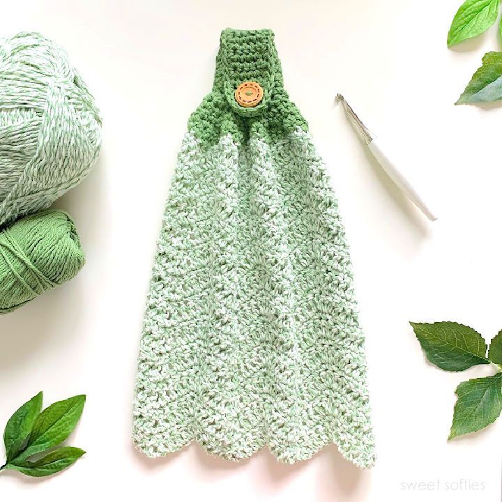 Crochet Kitchen Hand Towel - Step By Step Instructions