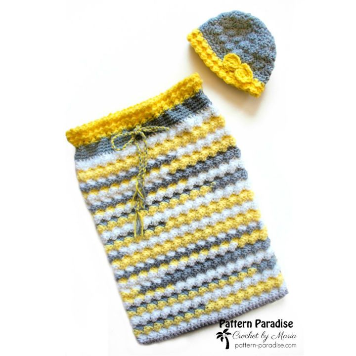 Crochet Lemonade Cocoon and Hat Set Pattern