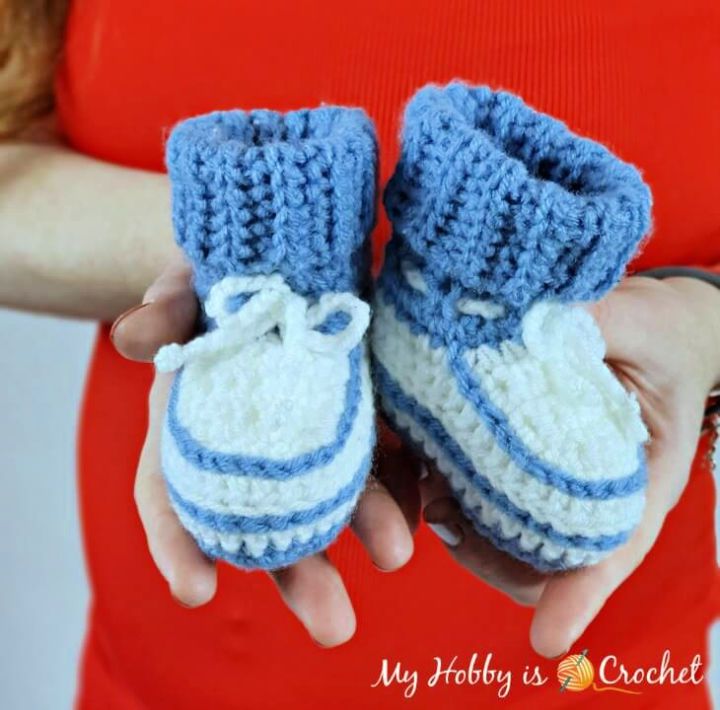 Crochet Little Stefan Baby Booties - Free  Pattern