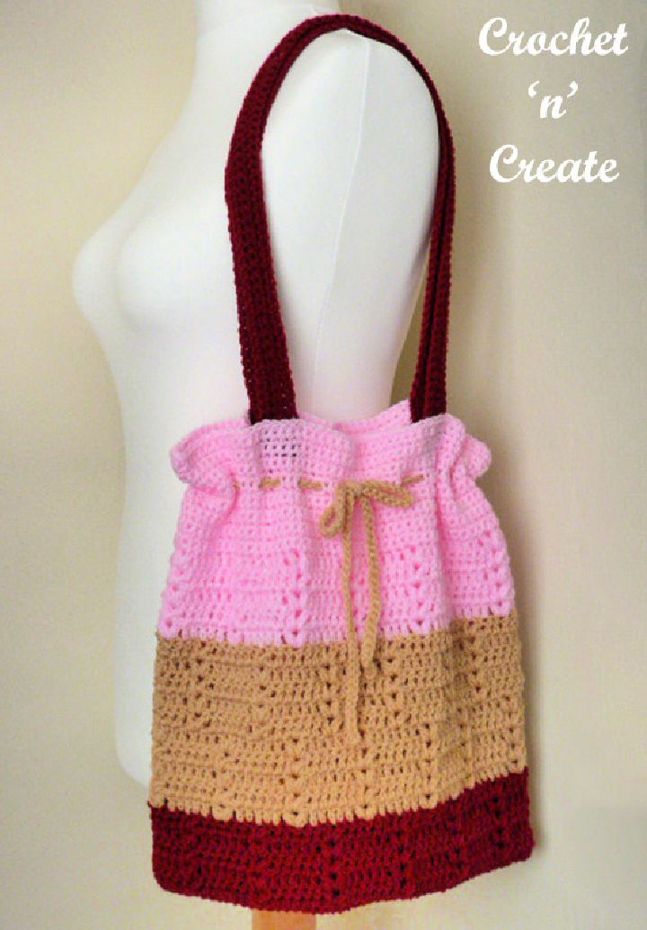 Crochet Market Tote Bag - Step By Step Instructions