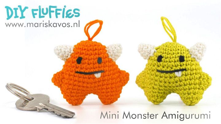 Crochet Mini Monster Amigurumi Keychain Pattern