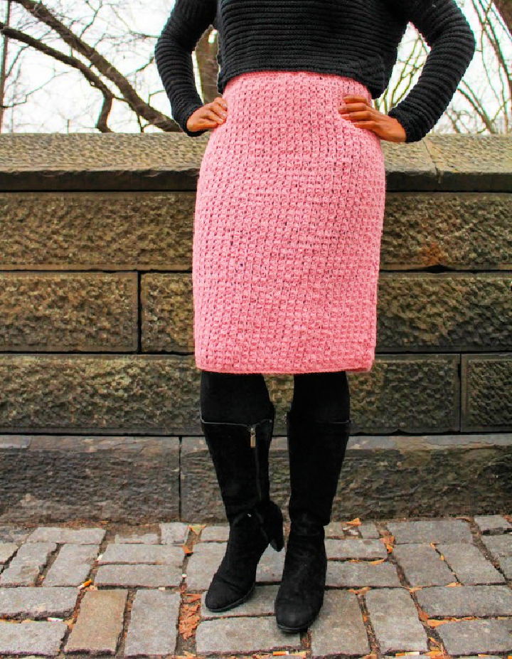 Modern Crochet Melissa Skirt Tunisian Pattern