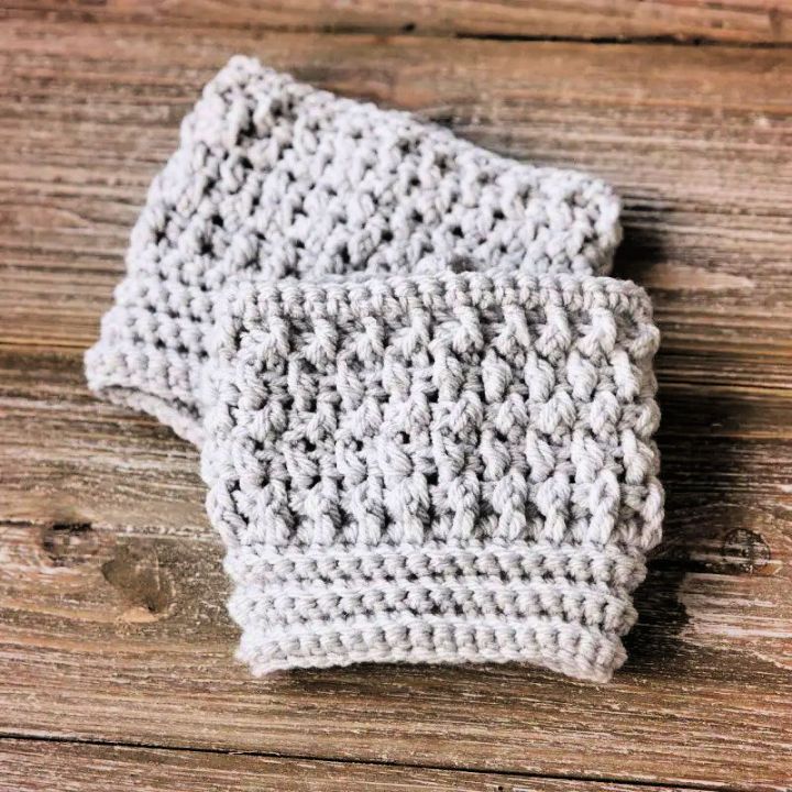 Modern Crochet Textured Boot Cuffs Pattern