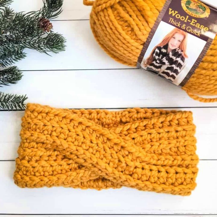 Modern Crochet Twist Bulky Headband Pattern