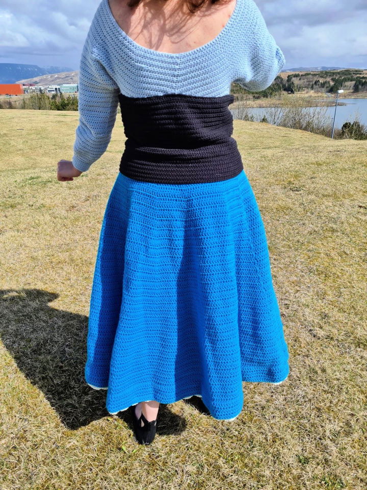 Crochet long outlet skirt pattern