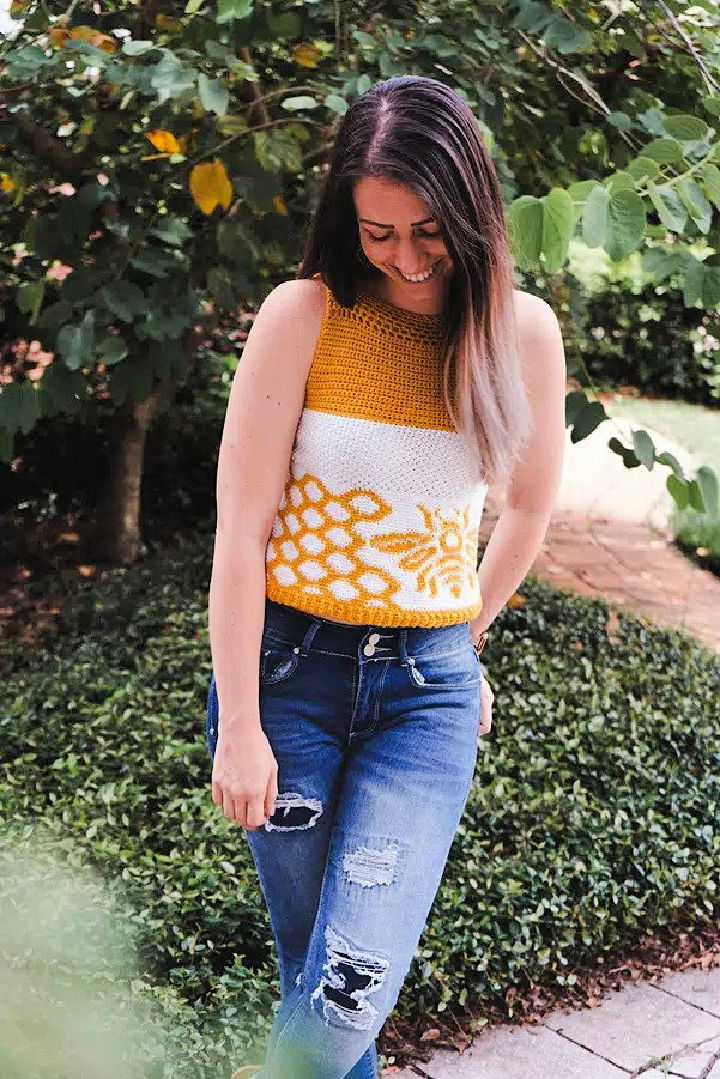 Queen Bee Crochet Tank Top Pattern