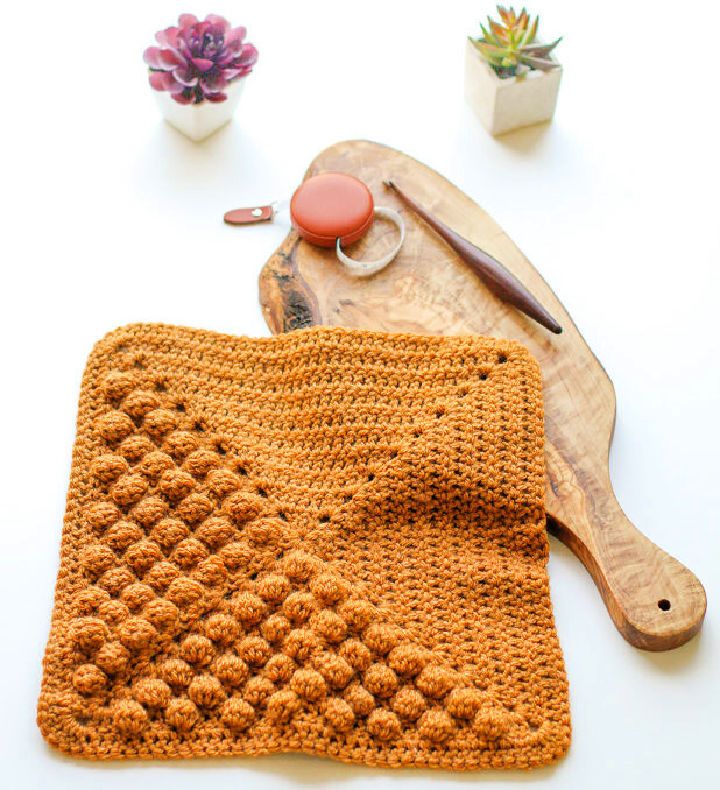 Quilt Block Bobble Square - Free Crochet Pattern