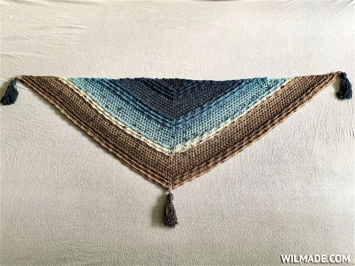 Easy Crochet Shell Wave Shawl Pattern 