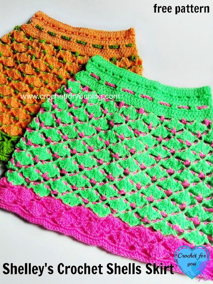 Pretty Crochet Shelleys Shells Skirt Pattern