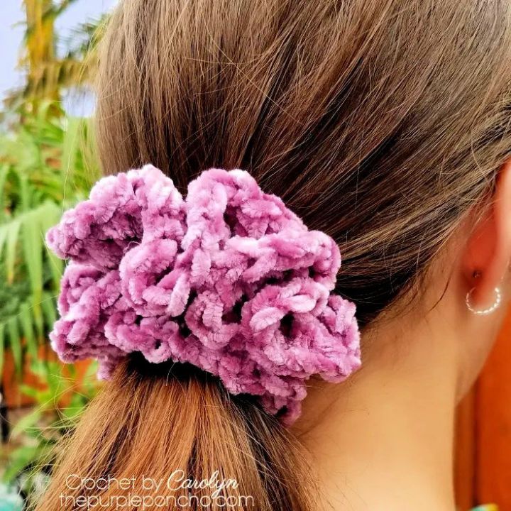 Simple Crochet Hair Scrunchie Pattern