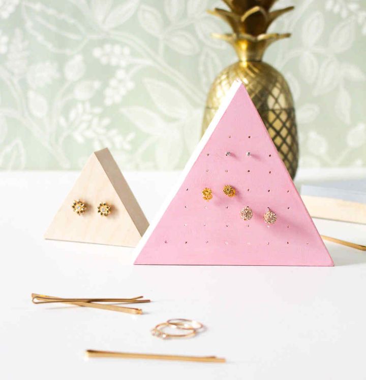 Small Wooden Stud Earring Holders