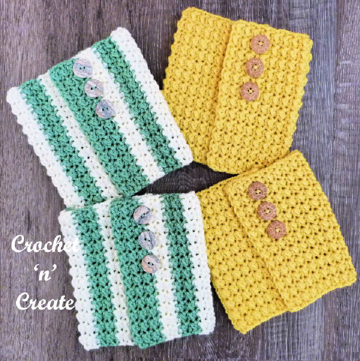 Crochet Textured Boot Cuffs Design - Free Pattern