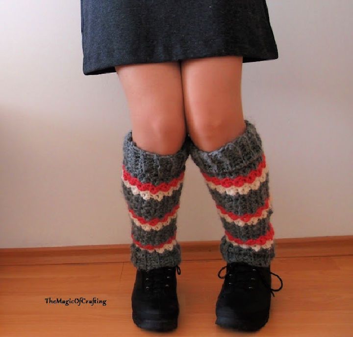 Crochet Textured Leg Warmers Design - Free Pattern