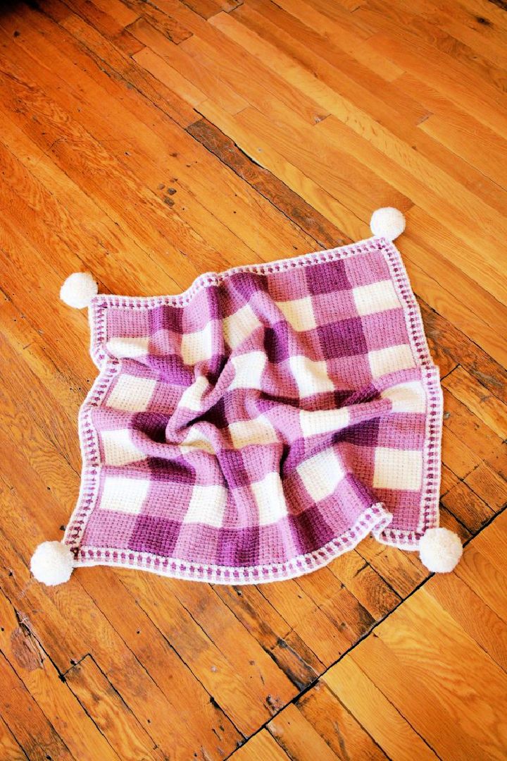 Crochet The Sweet Gingham Baby Blanket Pattern 