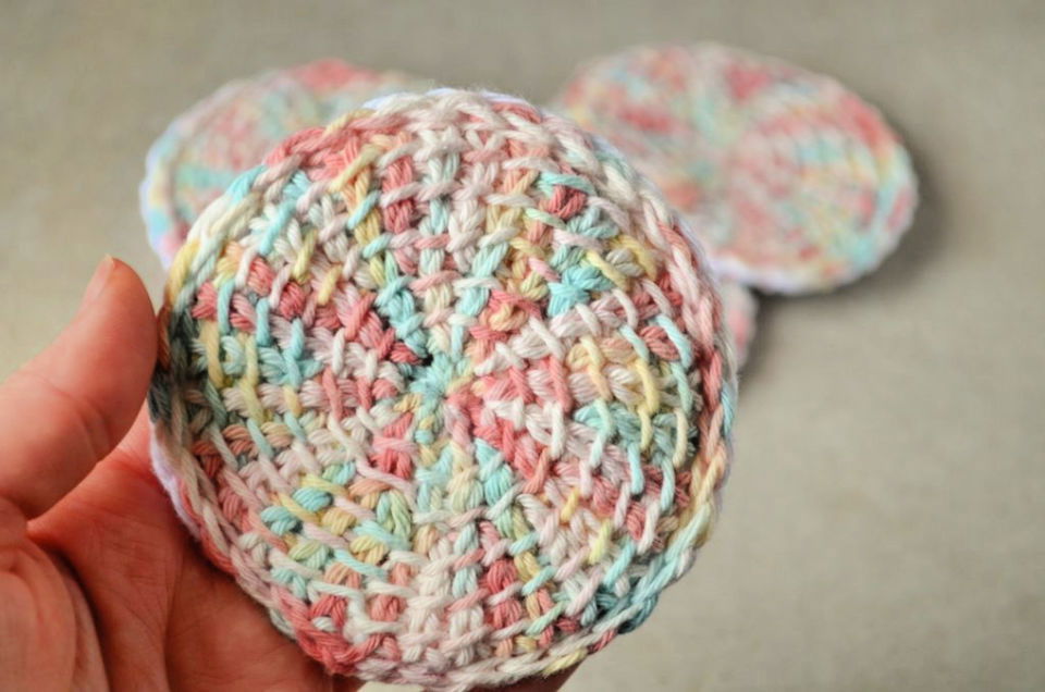 Tunisian Crochet Face Scrubbies Pattern