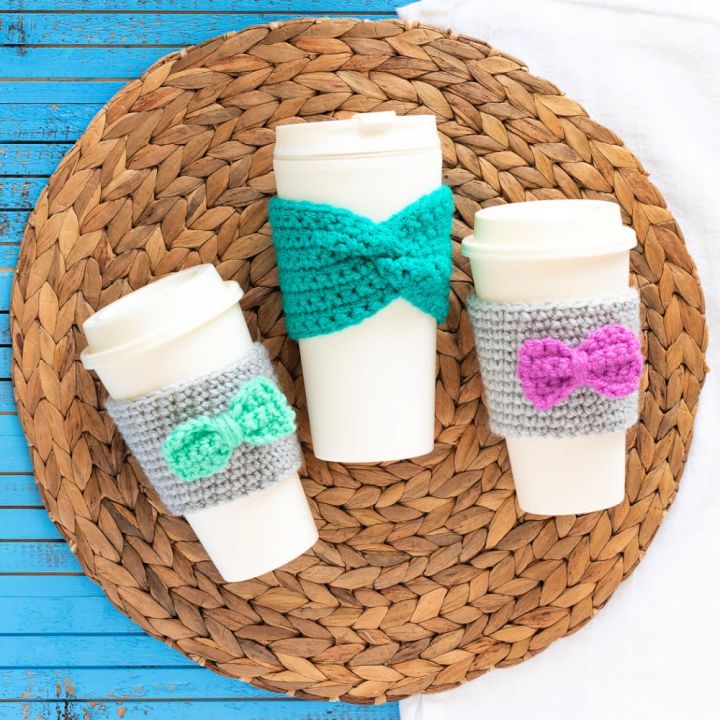Twisted Crochet Cup Cozy Free Pattern