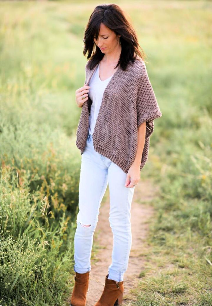 Vail Topper Easy Crocheted Cardigan Pattern