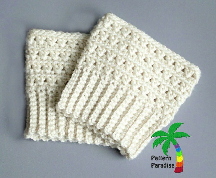 Crochet X Stitch Challenge Boot Cuffs Pattern