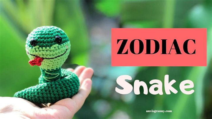 Adorable Crochet Chinese Zodiac Snake Amigurumi Idea