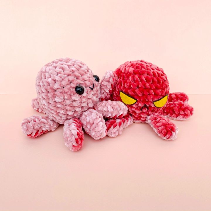 Adorable Crochet Reversible Moody Octopus Idea