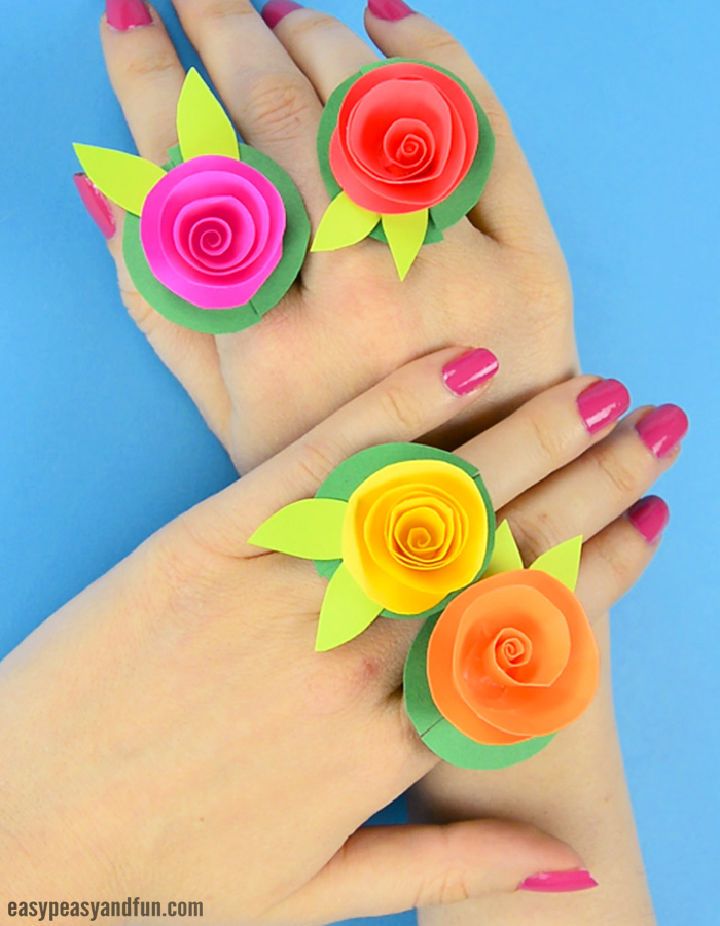 Adorable Flower Paper Rings