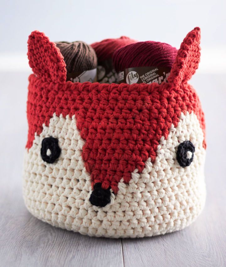 Beautiful Crochet Foxy Stash Basket Pattern