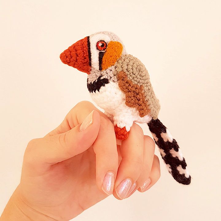 Beautiful Crochet Zebra Finch Amigurumi Pattern