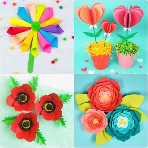 25 easy flower crafts for kids: flower art and craft ideas