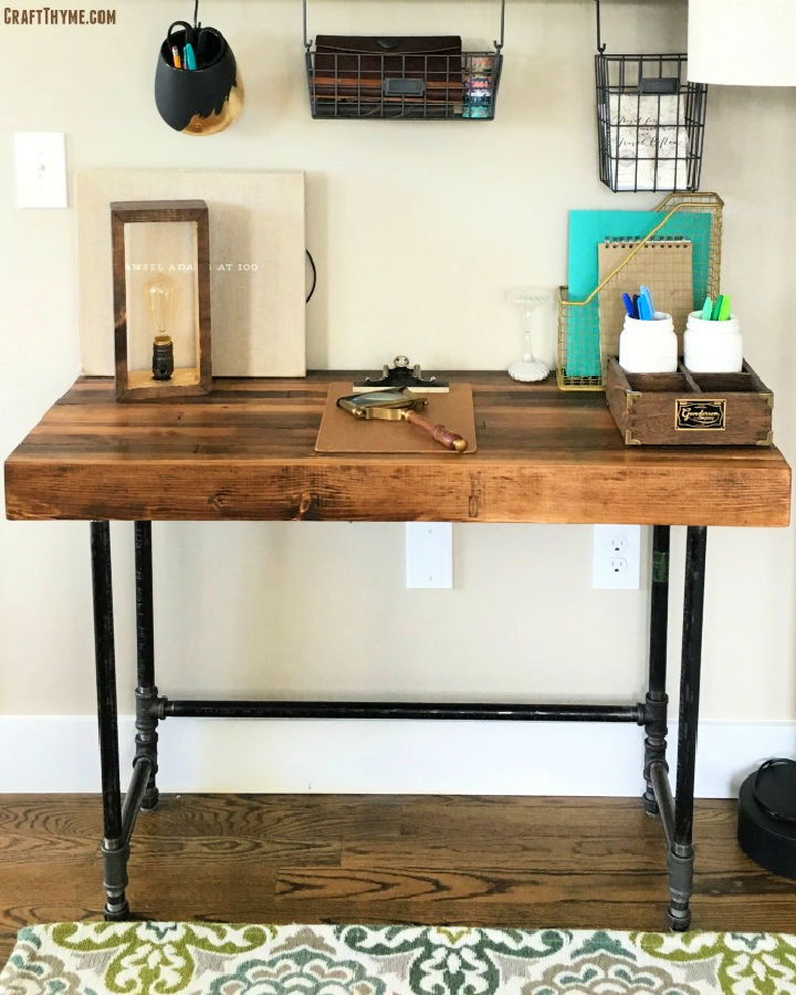 Custom Industrial Wooden Desk