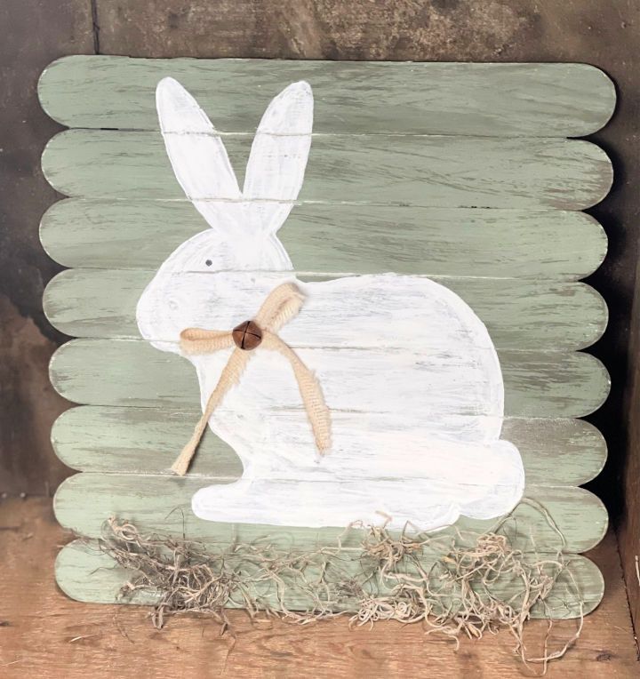 Bunny Using a Dollar Tree Wood