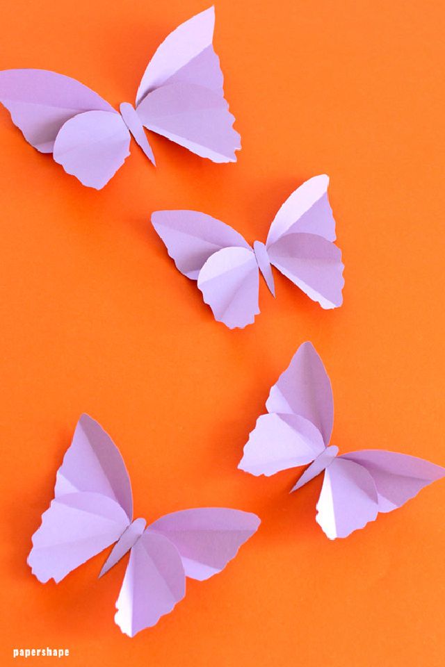 Butterflies From Coloured Drawing Paper
