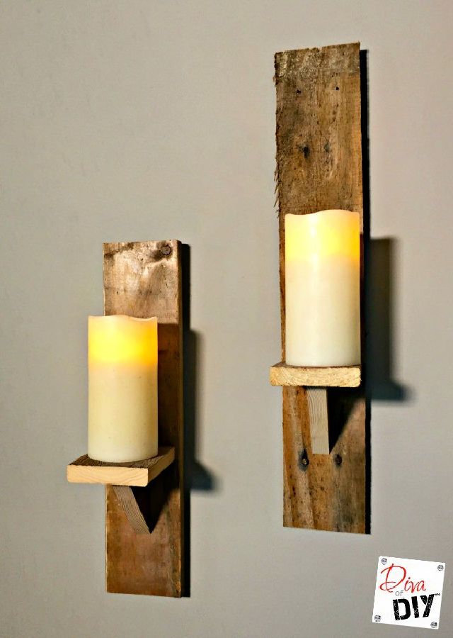 Simple DIY Candle Holders From Pallet Wood