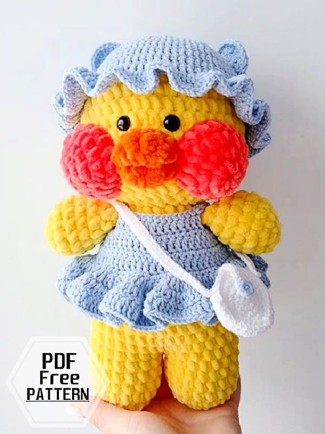 Colorful Crochet Duck Amigurumi Free Pattern