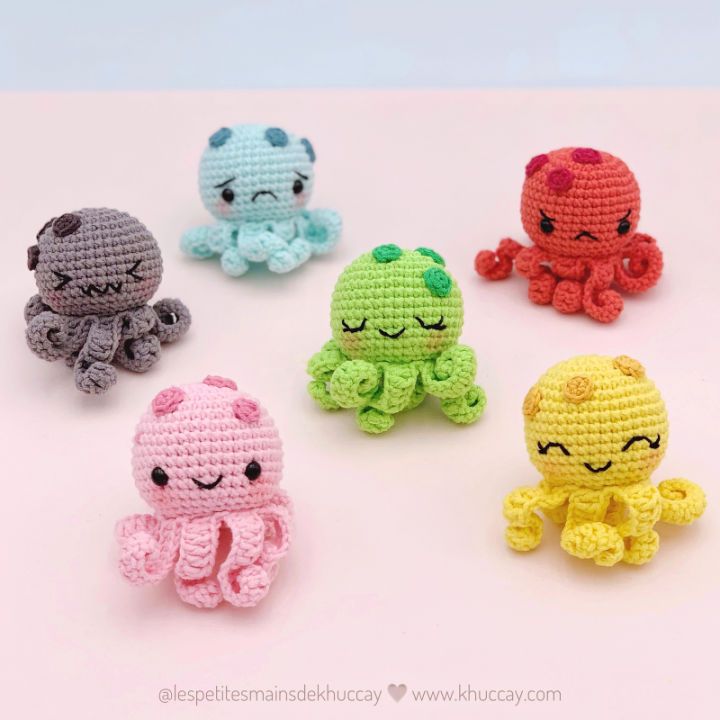 Colorful Crochet Octopus Free Pattern