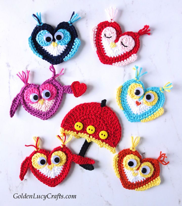 Cool Crochet Owl Applique Pattern