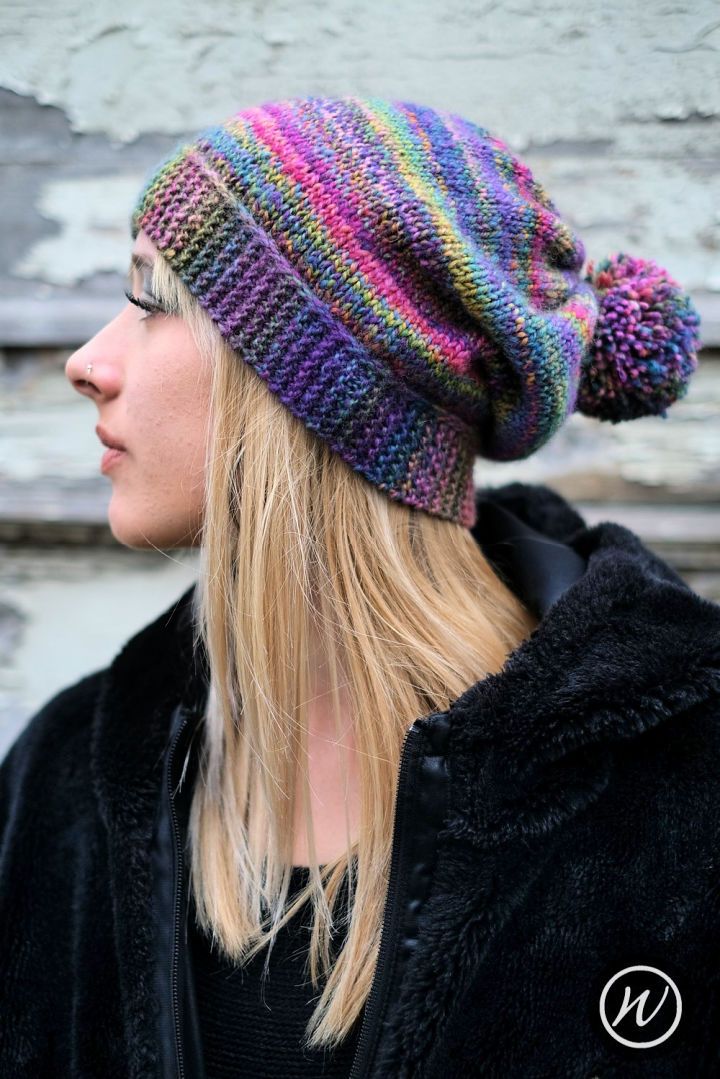 Cool Slouch Hat Knitting Pattern