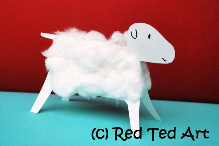 Cotton Wool Lambs – Spring Crafts for Kids